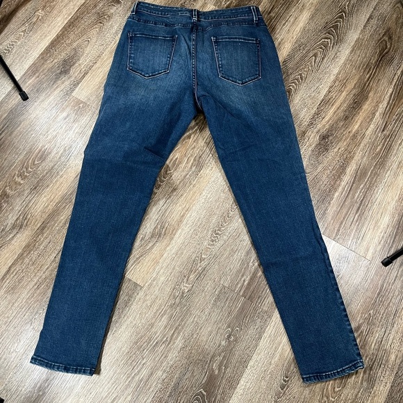 Coldwater Creek Women’s Blue Jeans Sz:10 Grunge Meets Preppy Straight Y2K Stripe - Picture 8 of 8